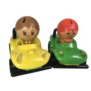 Vintage 1978 Putt-Putt Bumpety Race Cars And 1974 Boy & Girl Driver 4 PC Lot